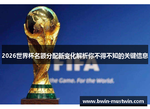 2026世界杯名额分配新变化解析你不得不知的关键信息